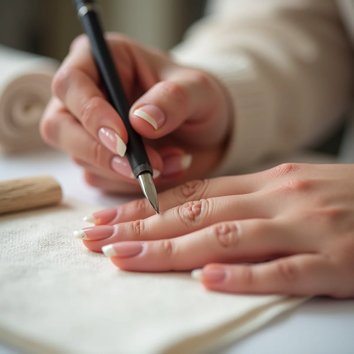 Illustrative image: Acrylic Nails process and preparation in Franklin Indiana