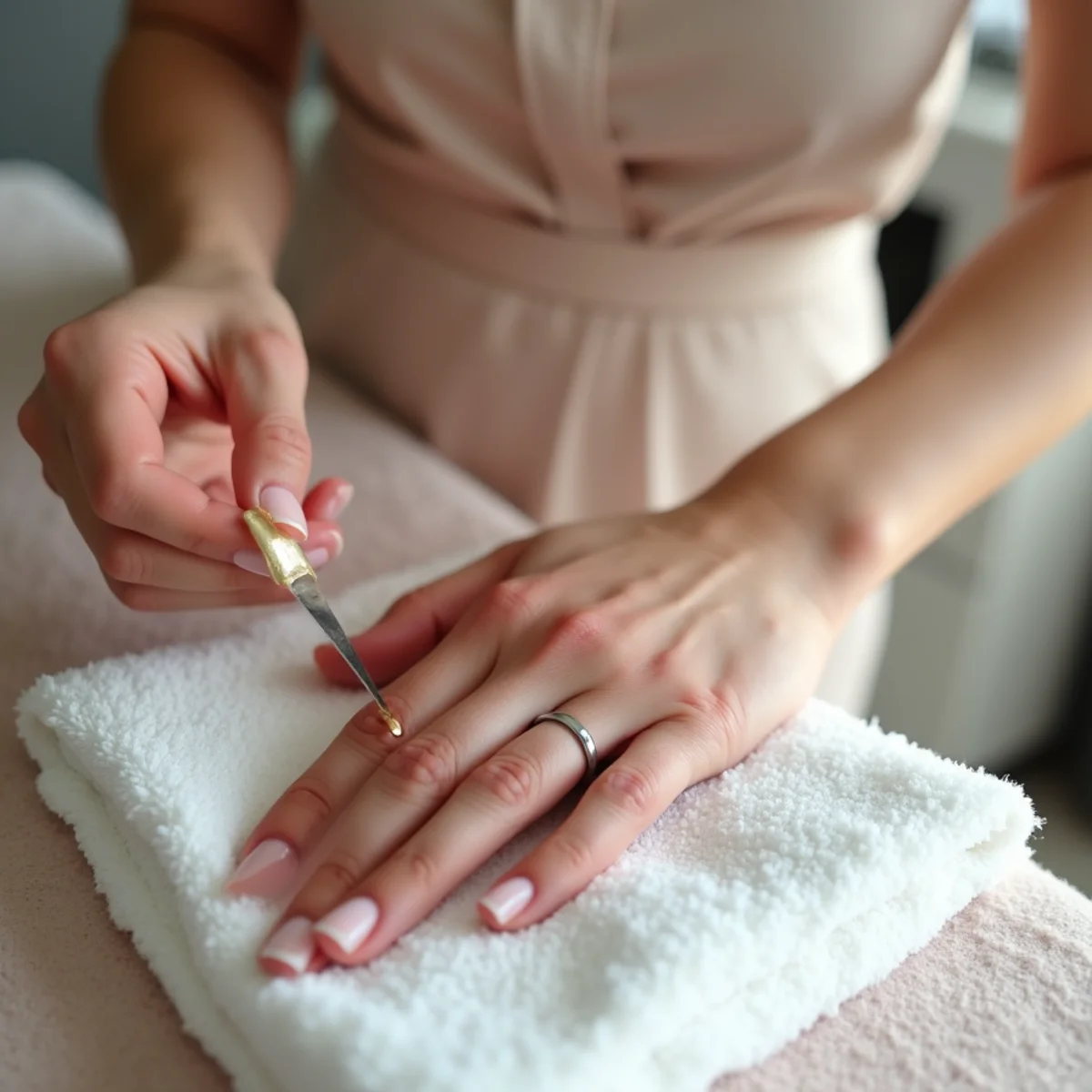Illustrative image: Gentle dip powder nail removal without peeling