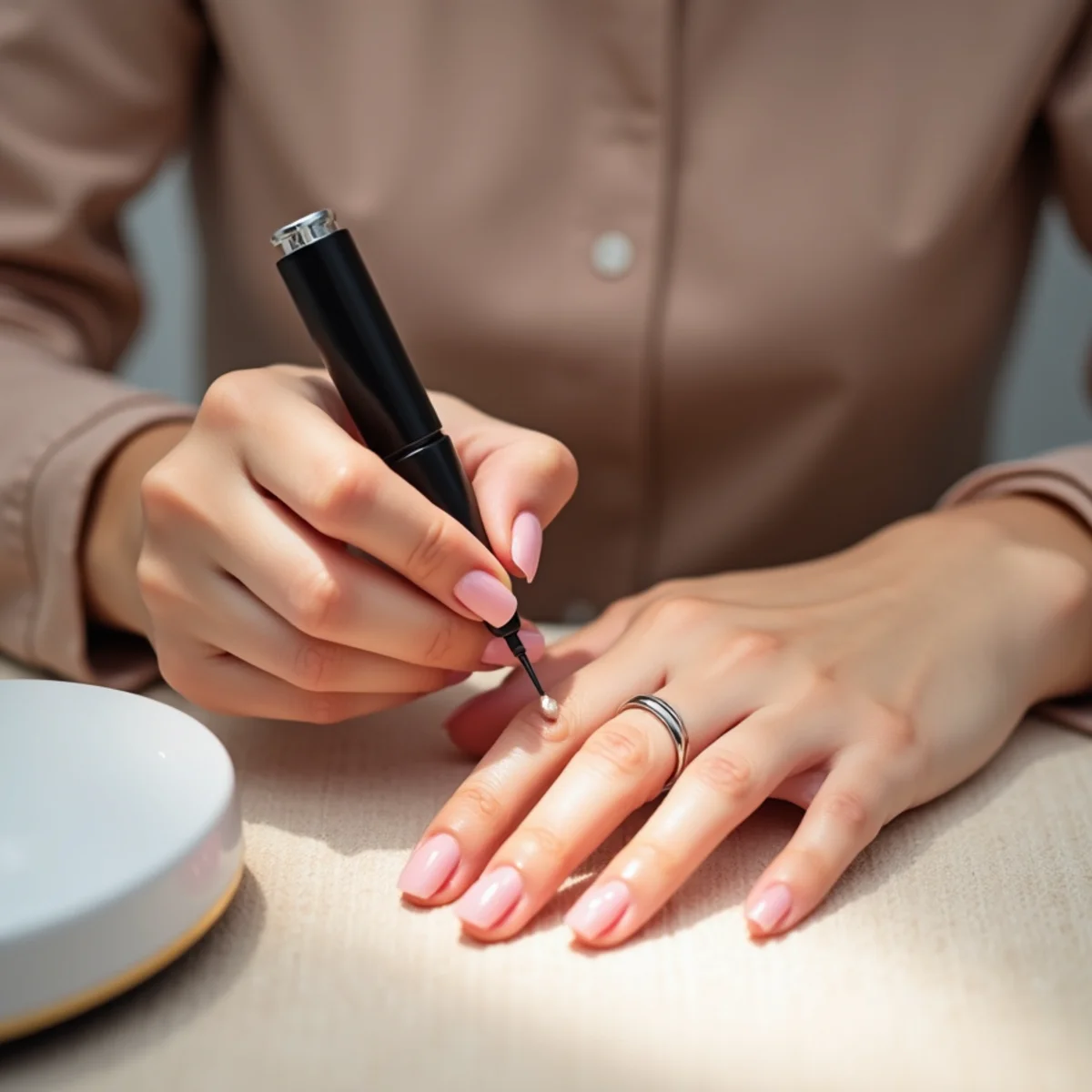 Illustrative image: Glossy gel manicure service in Franklin Indiana