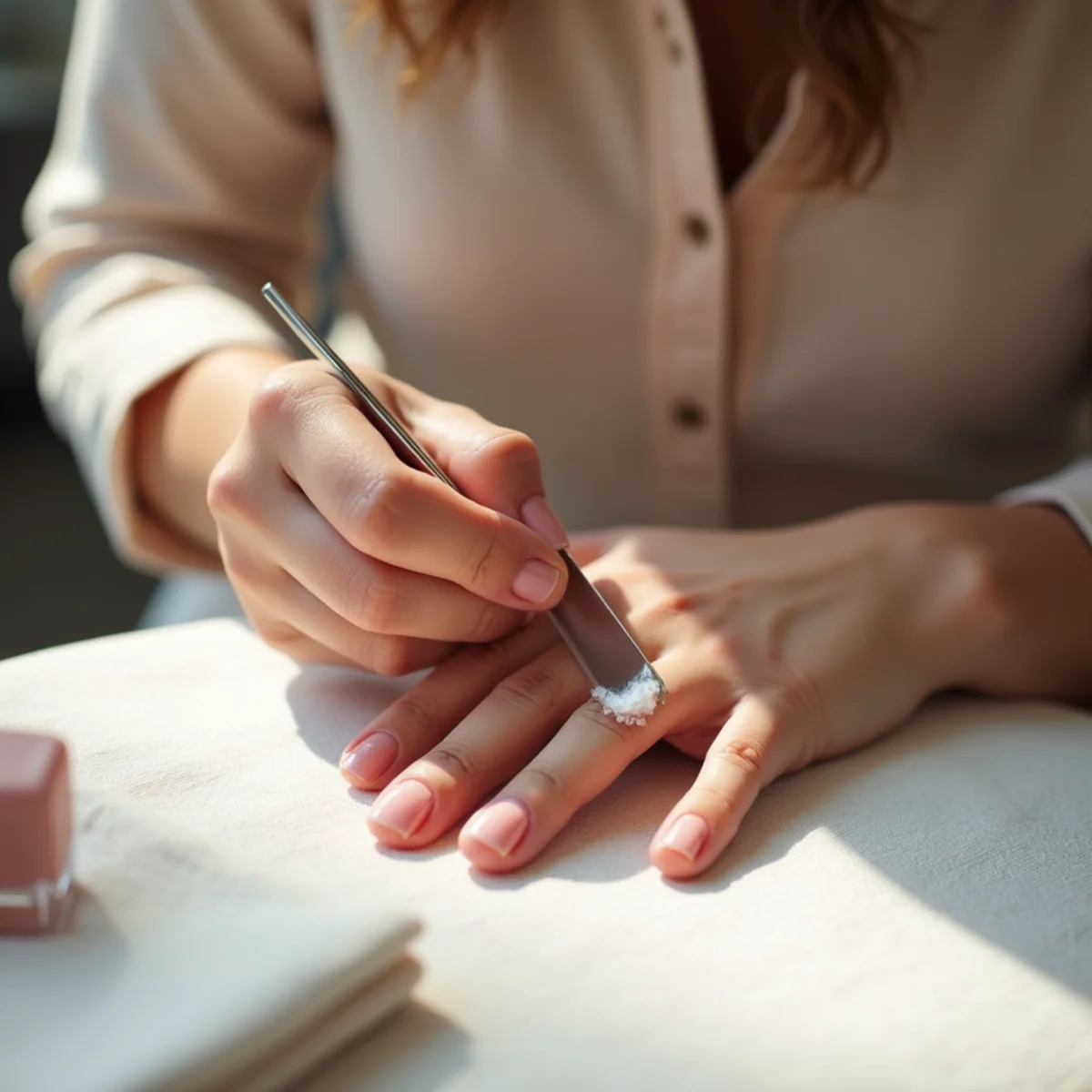 Illustrative image: Detailed manicure and natural nail care in Franklin Indiana
