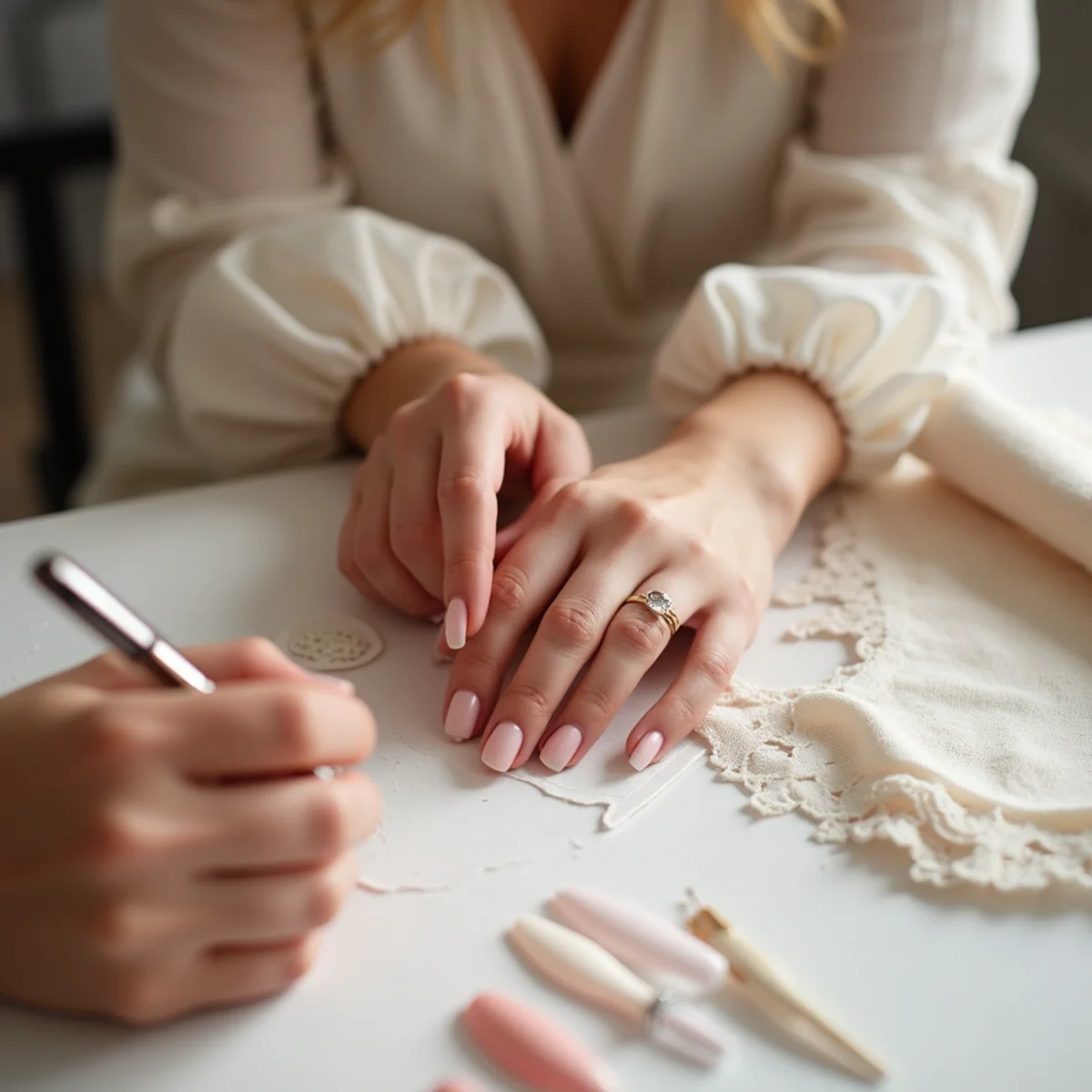 Illustrative image: Elegant wedding nail planning for a Franklin Indiana bride